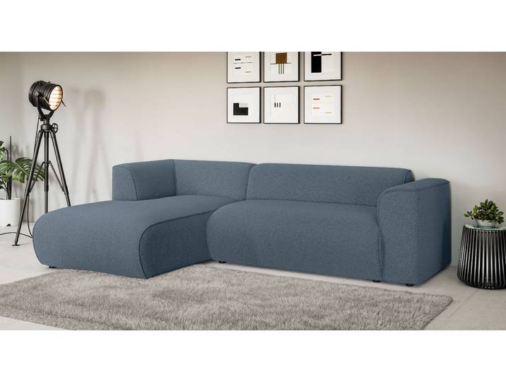 Ecksofa, Polyester, Dunkelblau, 257×161 cm, Aufwendig Gepolstert, Modern, Inosign