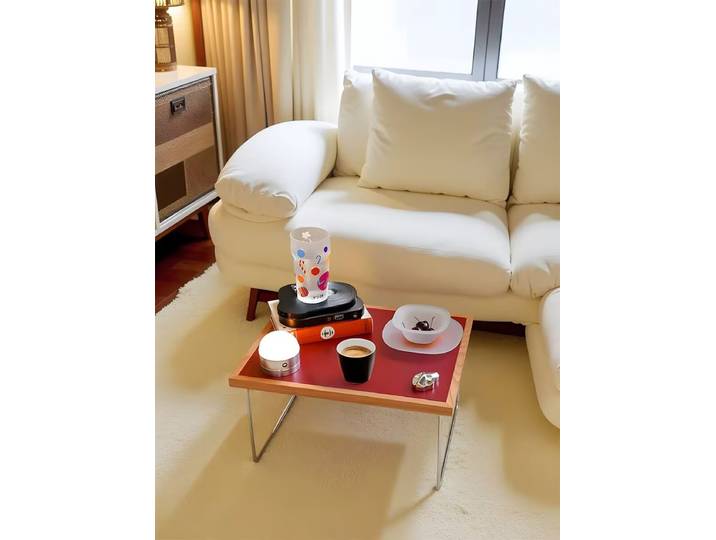 Meubles Bauhaus, canapé vintage pour salon, table de chevet simple en acier inoxydable, table de chevet de couleur dopamine, petit bureau