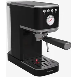 Klarstein SteelPresso Slim Espressomaschine | Siebträger | inkl. Zubehör Schwarz