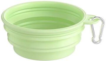 Uplift Picks Collapsible Silicone Travel Dog Bowl Portable Folding Food And Water Bowl For Dogs And Cats green 350 Ml