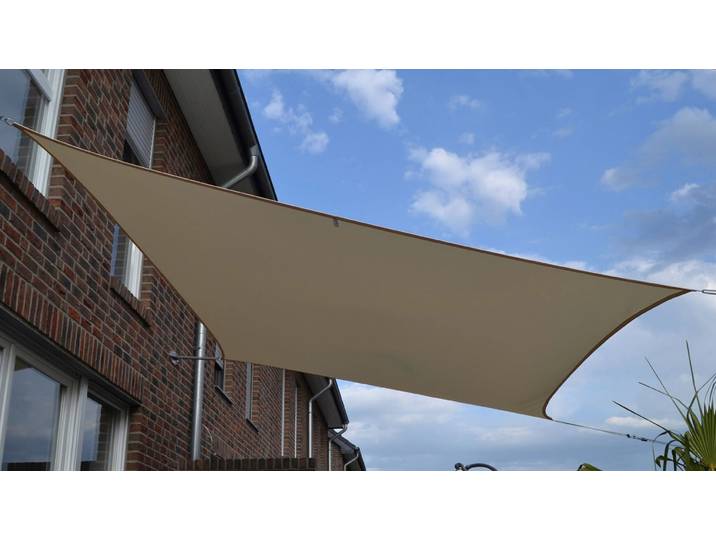 Sonnensegel FLORACORD, beige (elfenbeinfarben), B:300cm T:400cm, Polyester, Sonnensegel, Sonnensegel, BxT: 300 x 400 cm