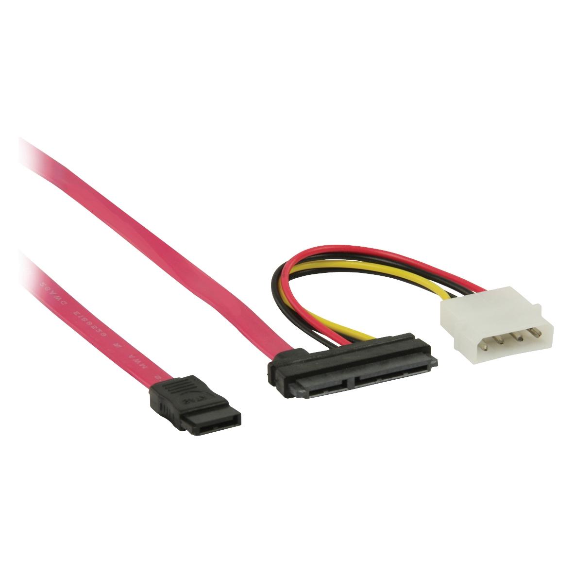 Valueline VLCP73120R10 SATA datový kabel s napájením MOLEX / Kabel / SATA / 1 m (100 cm) (VLCP73120R10)