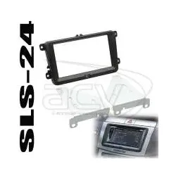 SEAT, SKODA, VW Doppel-DIN Radioblende Komplettset Einbaurahmen Rubber Touch ...