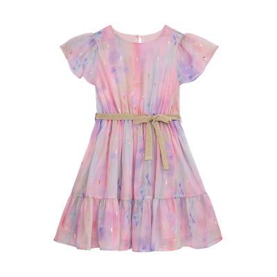 Sommerkleid DANAMADE "DANAMADE Dresses DBECCA", Mädchen, Gr. 104, bunt (multicolor), Obermaterial: 100% Polyester. Futter: 100% Baumwolle, Kleider Sommerkleid