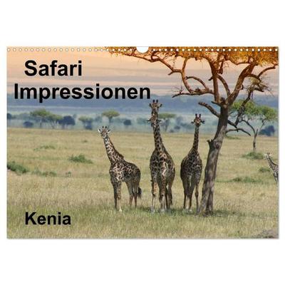 Safari Impressionen / Kenia (Wandkalender 2027 DIN A3 quer), CALVENDO Monatskalender