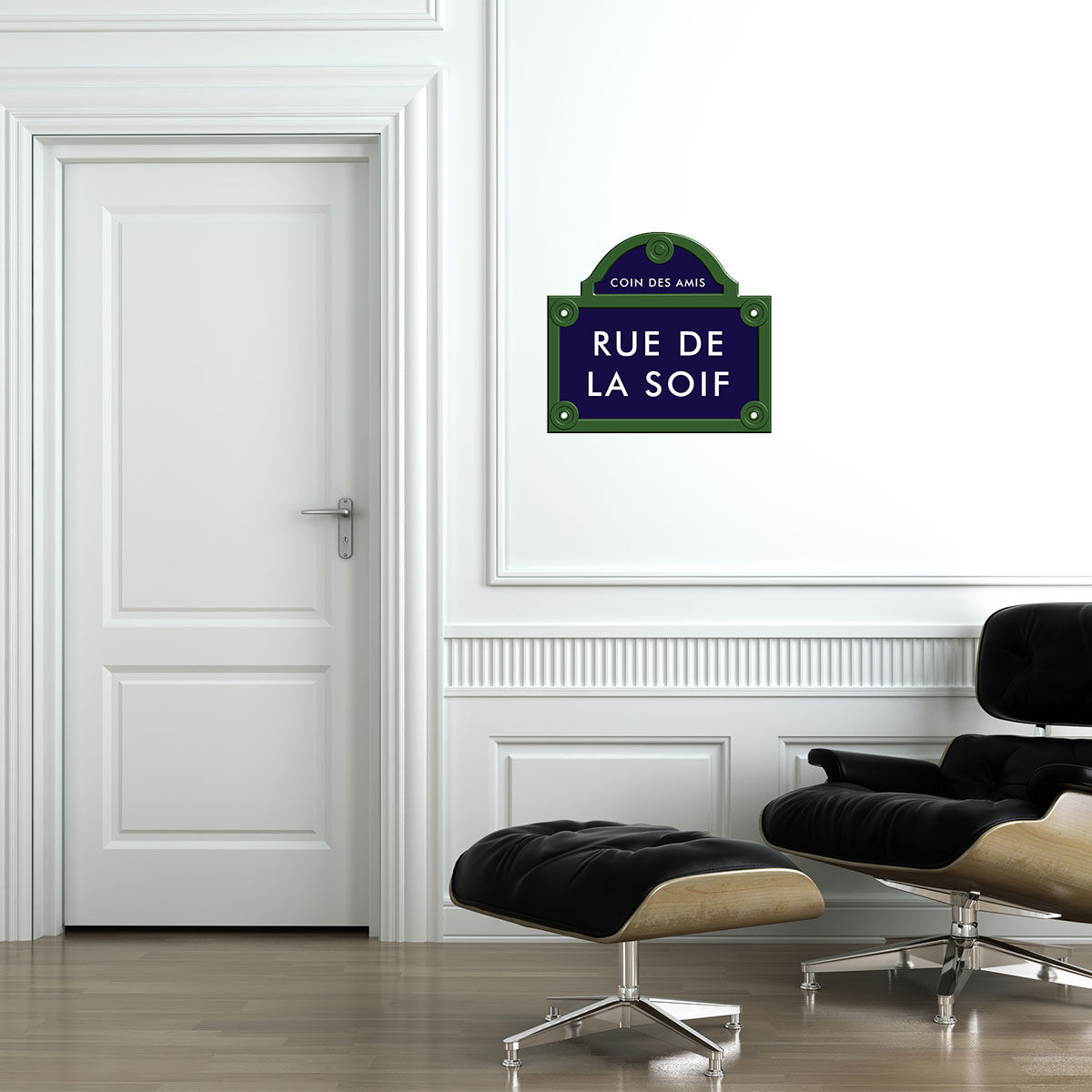 Ambiance-sticker Sticker porte Rue de la soif