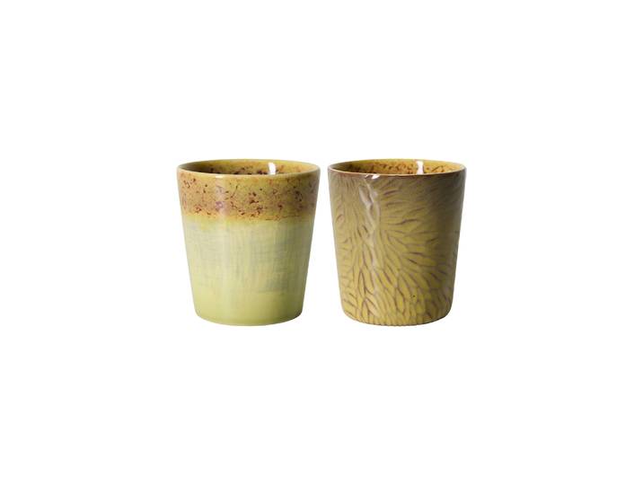 HK LIVING - Tasse à café 70s ceramics - Jaune - Grès émaillé