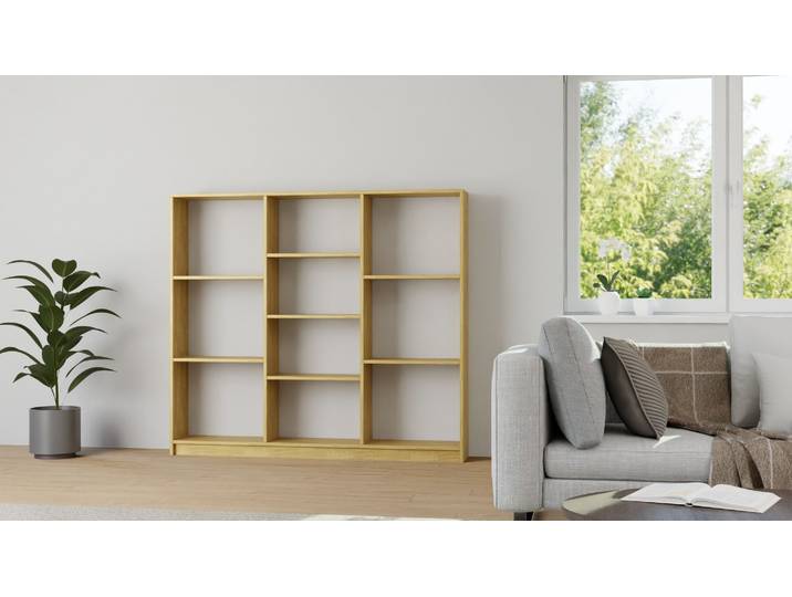 Modernes Bücherregal Eiche Natur geölt