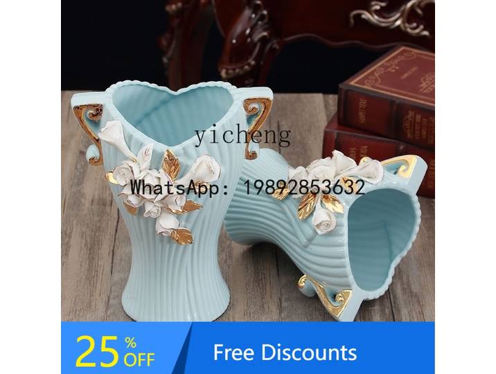 Vase ornement en céramique, arrangement de fleurs, artisanat moderne, salon, armoire à vin, décoration, cadeau