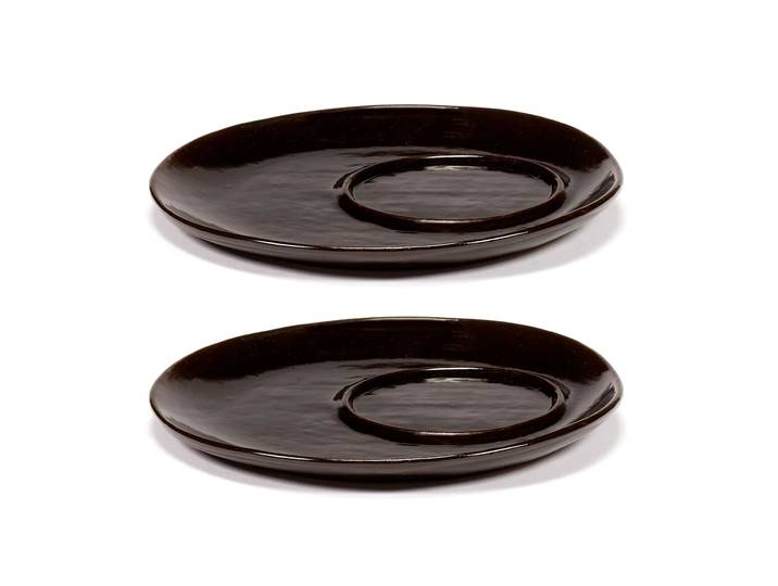 Serax La Mère soucoupe pour tasse à café Ø14,5 cm lot de 2 Dark brown