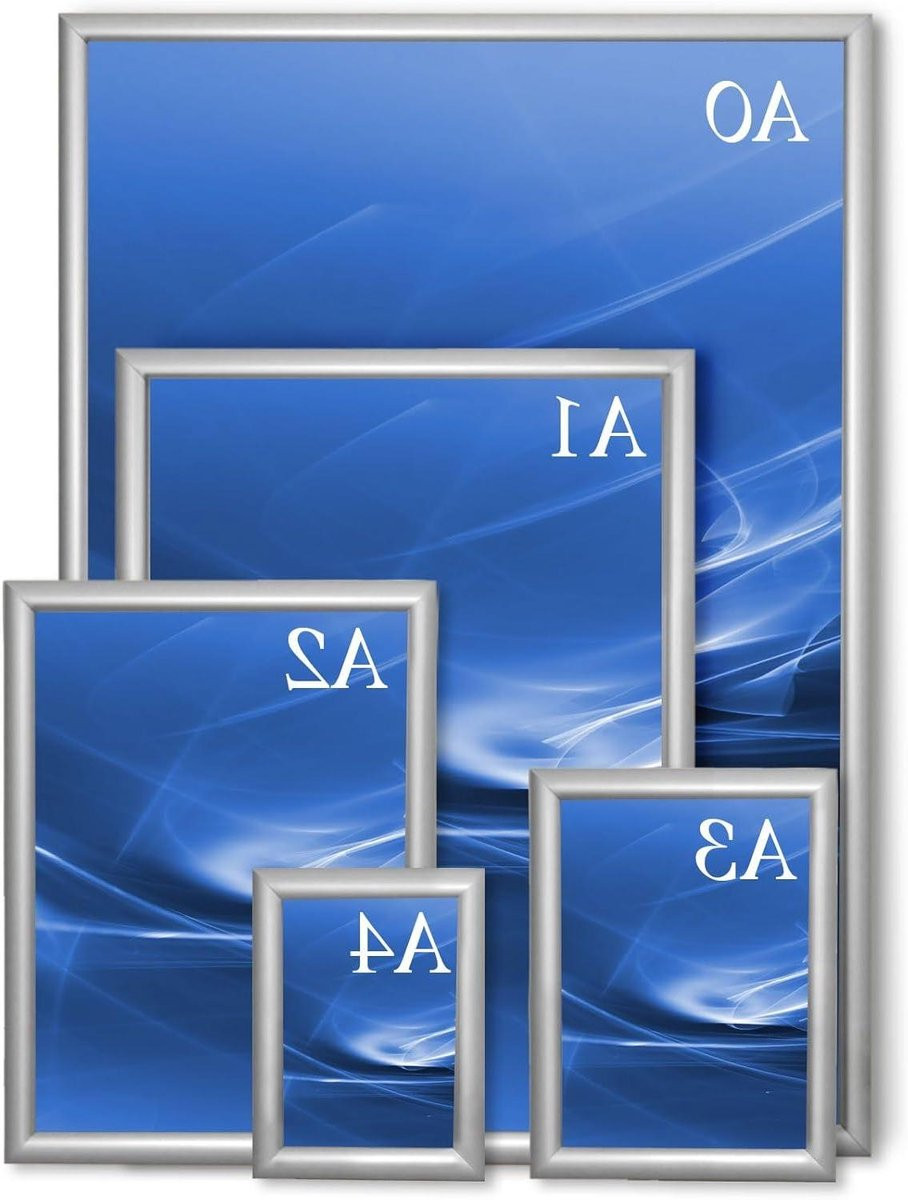 Zilveren Klikframe Wissellijst voor DIN A4 Posterlijst