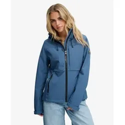 Superdry für Damen. W5012069A Softshell-Jacke ?Hooded Classic Trekker? in Blau (XL), Lässig, Wasserdicht