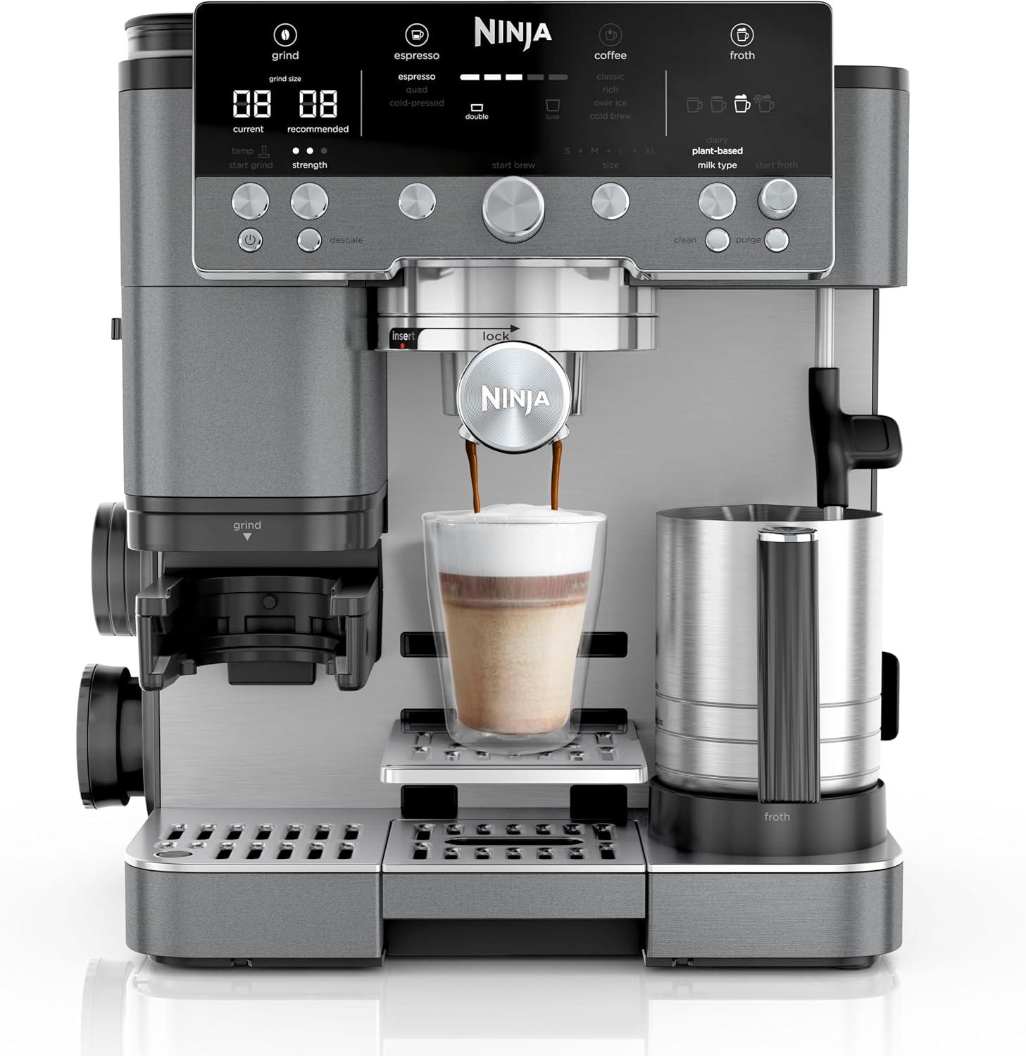 Ninja Luxe Premier 3-in-1 Kaffeemaschine ES601EUGM Grau