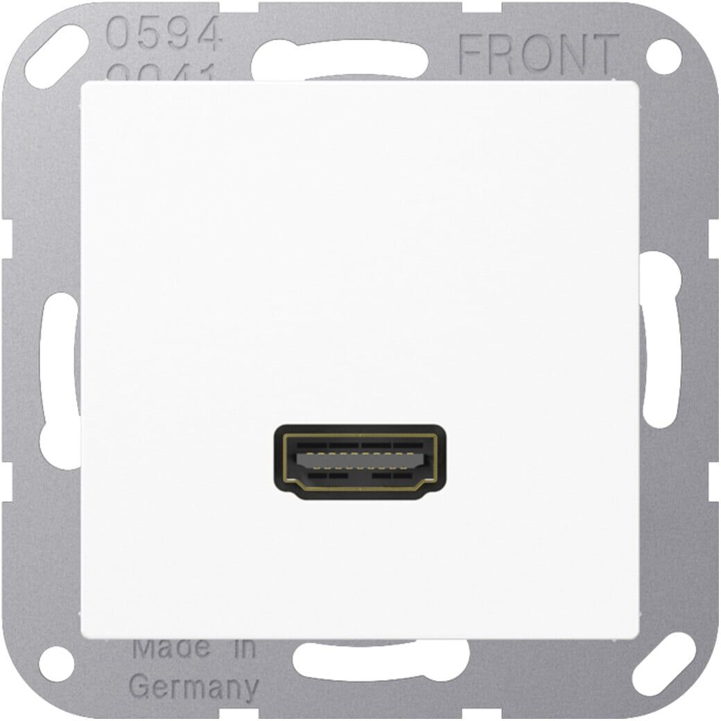 Jung Multimedia-Anschluss aws HDMI m.Tragring MA A 1112 WW (MAA1112WW)