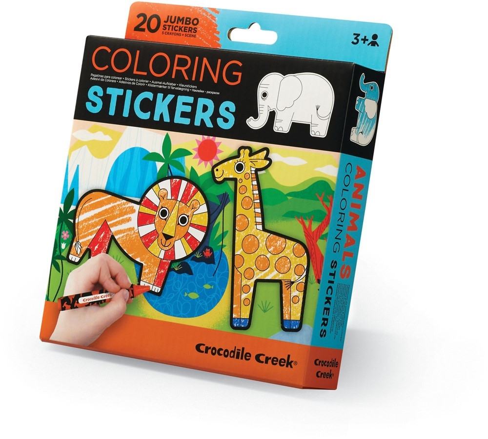 Crocodile Creek: Set van 20 dierfiguren voor creatief knutselen