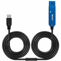 Lindy USB 3.0 Aktiv-Verlängerungskabel Pro (10 m, USB 3.2 Gen 1), USB Kabel