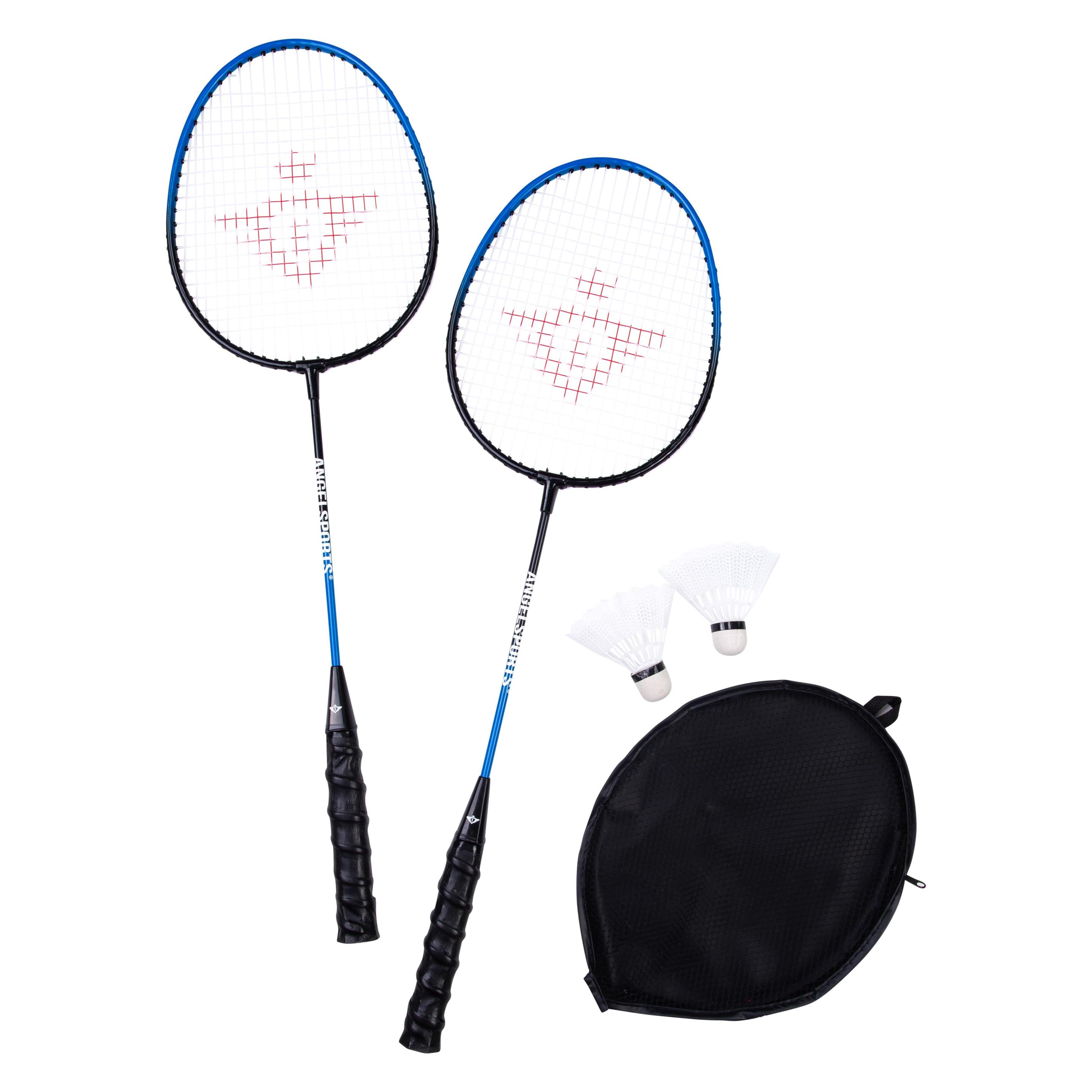Engelhart Badmintonset für 2 Spieler mit 2 Federbällen in Hülle (857030)