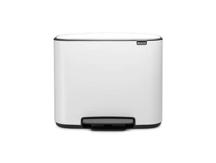 Brabantia Bo Prullenbak 11 + 23L - Recycling - 2 Kunststof Binnenemmers - White