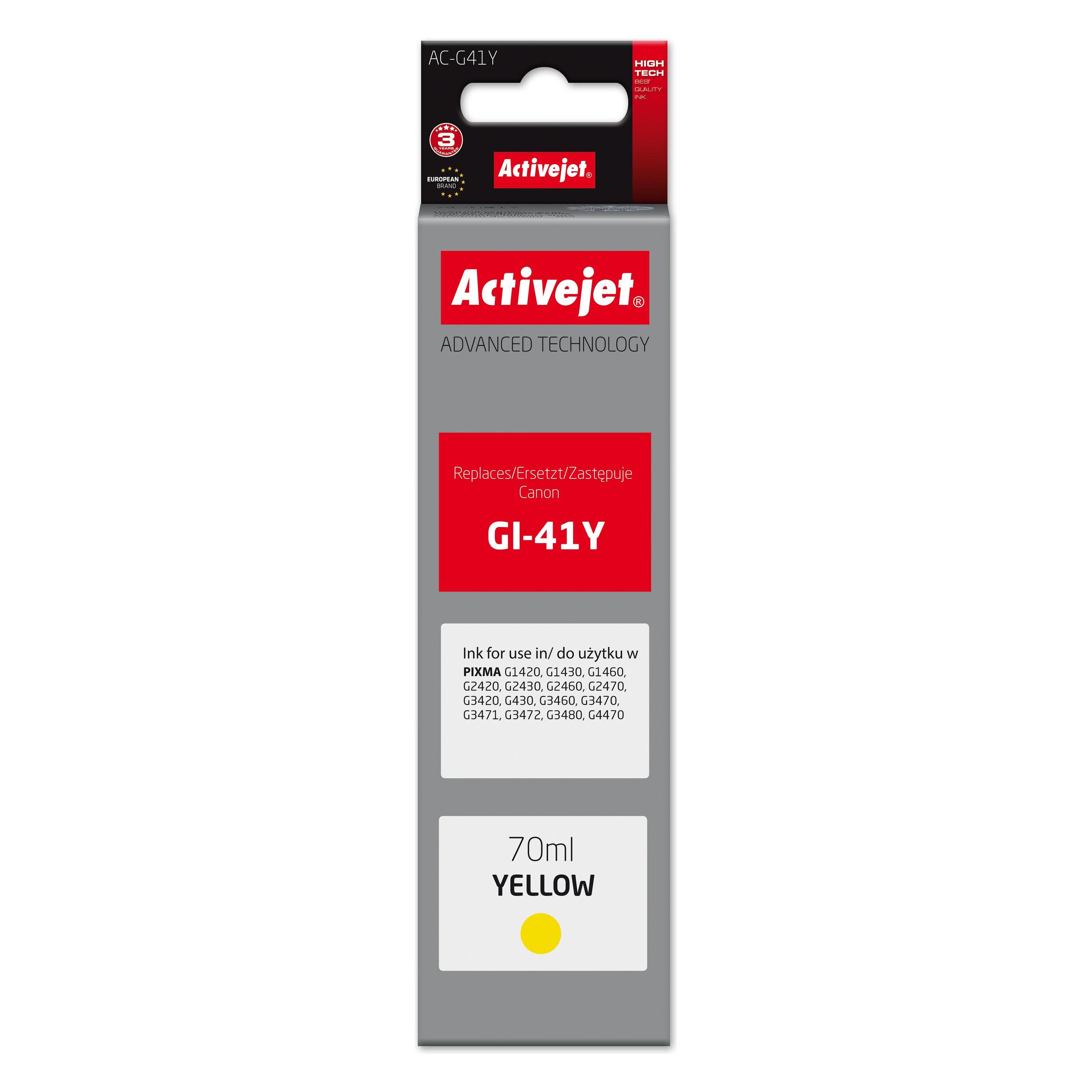 Activejet AC-G41Y Druckerpatrone 1 Stück(e) Kompatibel Hohe (XL-) Ausbeute Gelb (Y) (AC-G41Y)