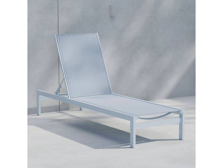 Sonnenliege Ghea Aluminium, pulverbeschichtet / Textilene Blau 60 x 30 x 195cm