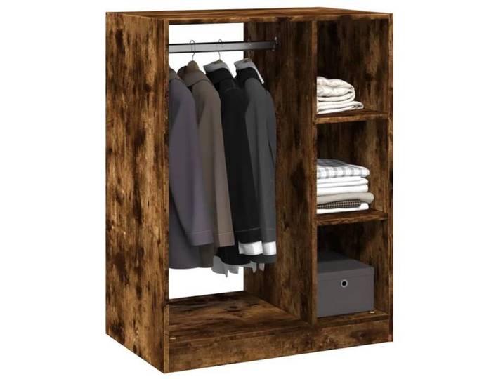 (12628)Moderne Garde-robe - VIDAXL - bois d'ingénierie - robe minimaliste - chêne fumé - Anti l'humidité - pour Chambre - 77x48x