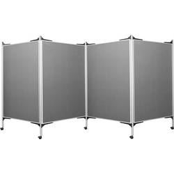 magnetoplan Präsentationswand mobil SET 2 (B x H) 1200 mm x 1500 mm Filz Grau beidseitig verwendbar, zusammenklappbar, Pinntafel 1101007
