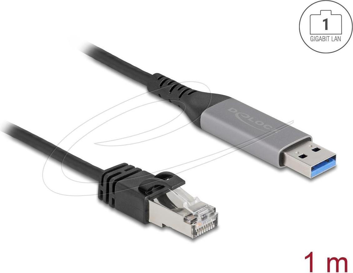 Delock USB naar RJ45 Gigabit Ethernet LAN-kabel, USB Type-A, 1 meter