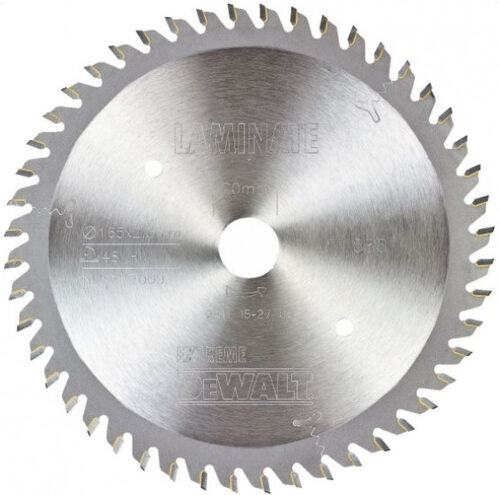 DeWALT DT1086 Lame pour scie circulaire plongeante Extreme Workshop, 165x20mm, 48 dents