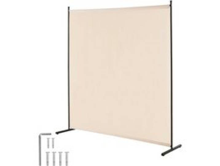 VEVOR Paravent Multifonctionnel à Panneau Unique, Cloison de Séparation Autoportant 181x181,5 cm, Séparateur de Pièces Intérieur, Brise-vue pour Confidentialité, Bureau, Chambre à Coucher, Beige