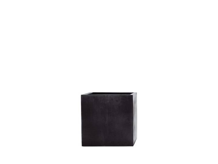Blumen-Topf Stonefiber Pot „Der Kubische“ yoooi schwarz, 42x42x42 cm