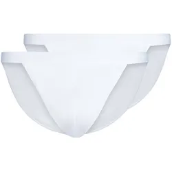 SKINY Herren Tanga-Slip, 2er Pack - Cotton Retro, Unterhose, Feinripp, Baumwolle Weiß / L
