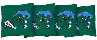 Skip's Garage Tulane University Green Wave Green Cornhole Bags Version 1