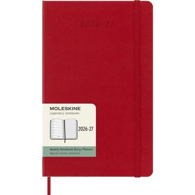 Moleskine 18 Monate Wochen Notizk. 26/27 A5 1W=1S Geb Rot