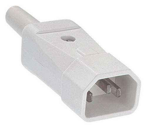 Bachmann 915.271 Kaltgeräte-Steckverbinder Stecker Gesamtpolzahl: 2 10A Weiß 1St.