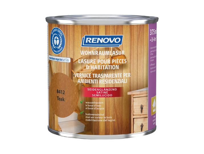 Renovo Wohnraumlasur Teak 0.375 l Seidenglanz