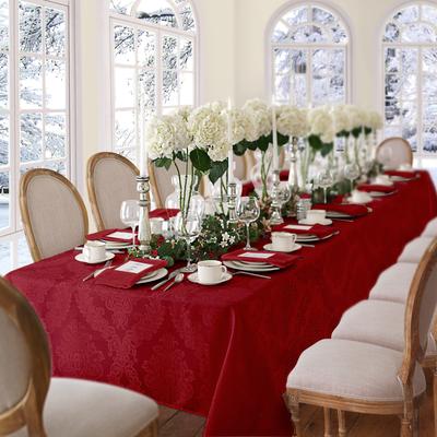 Threadmade Barcelona Damask Elegant Fabric Tablecloth