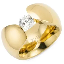 DIAMONIQUE® TITAN Spann - Ring = 0,90ct Brillantschliff