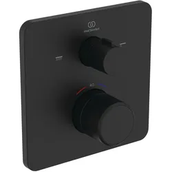Ideal Standard Ceratherm C25 Unterputz-Badethermostat für Wanne & Dusche, 2 Verbraucher, Silk Black