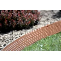Kunststoffrasenkante Prosperplast "Ibwi" für Garten 390 x 390 x 18,65 cm in Terrakotta-Farbe