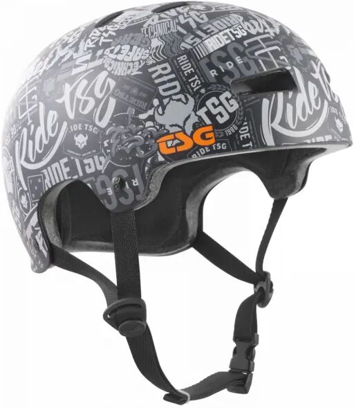 Skate Helmet TSG Evolution Graphic Design (S/M - Stickerbomb)  - Black;White - Size: Small