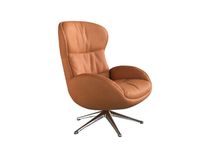 FLEXLUX Relaxsessel Haze, hervorragender Komfort, Alu Fuß, organisches Design, ergonomisch (Fernsehsessel), Rückenteilverstellung, drehbar, Fuß Alu