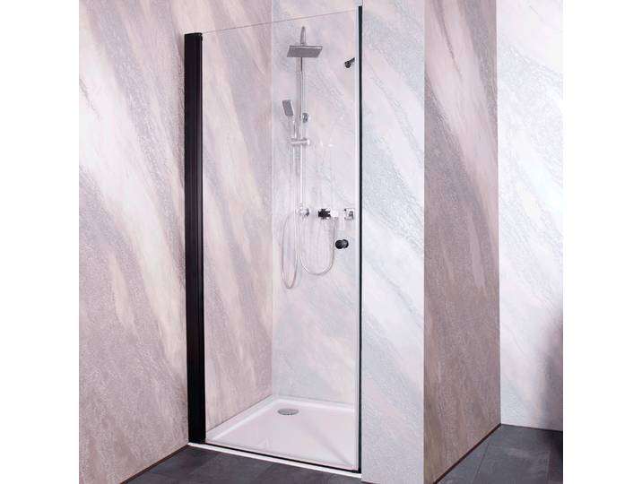 Dusch-Schwingtür SANOTECHNIK Sanoflex Brava Black , schwarz, H:195cm, Duschtüren, Dusch-Schwingtür