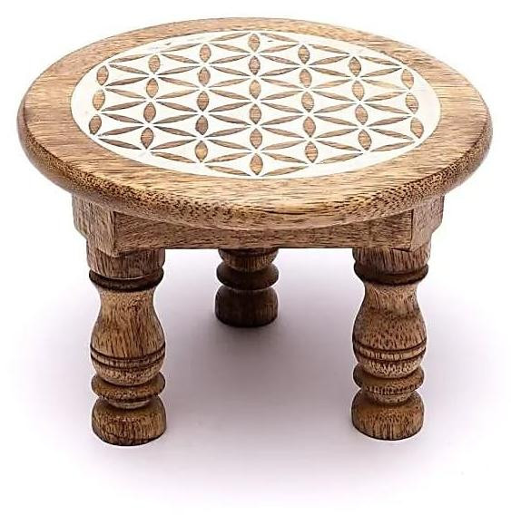 Houten Platform met Levensboom Symbool voor Decoratie