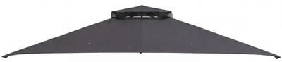 Costway 10 x 12 Feet Gazebo Replacement Top with Air Vent and Drainage Holes-Gray