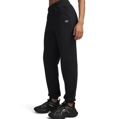 Jogginghose UNDER ARMOUR "RIVAL FLC GYM PANT", Damen, Gr. M, N-Gr, schwarz (ultimate schwarz, weiß), Obermaterial: 80% Baumwolle, 20% Polyester, Hosen Jogginghose, sportlicher Look, klassische Hosenform, aus Baumwolle und Polyester