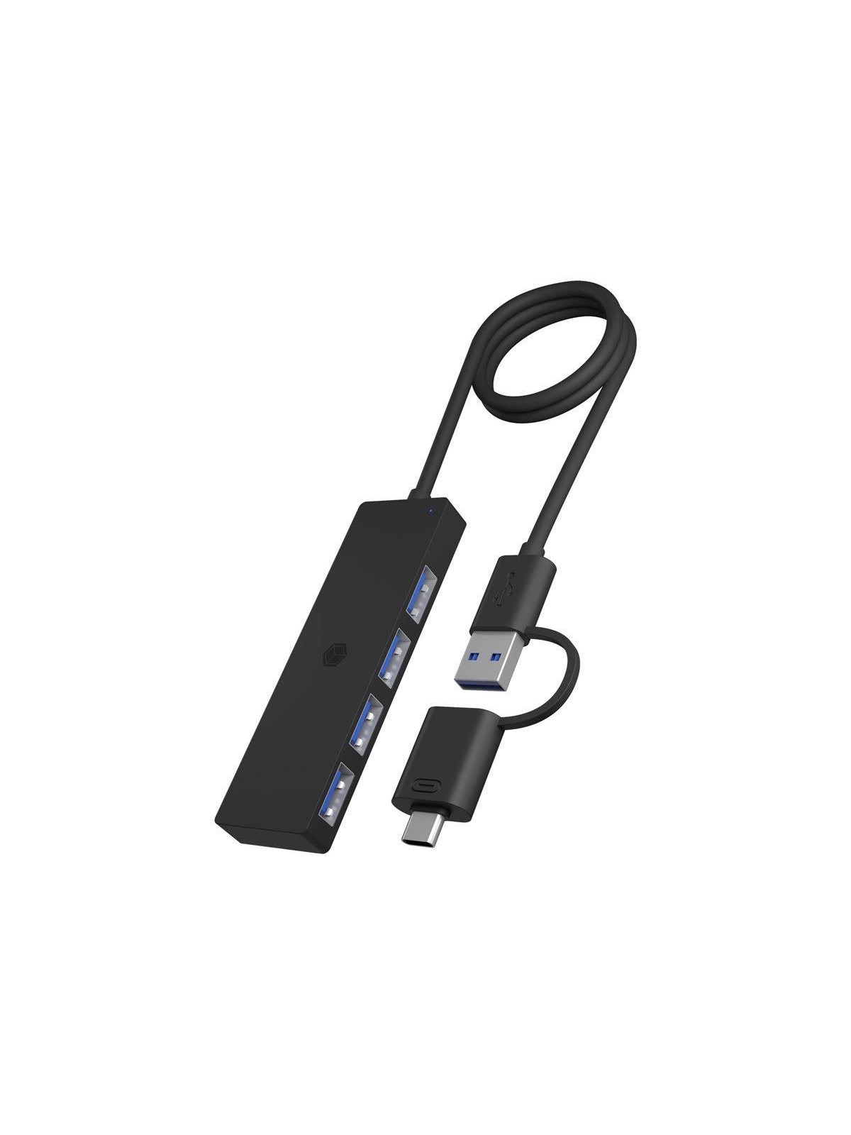 ICY BOX IB-HUB1424-C3 - hub - 4 ports USB-Hubs - USB 3.2 - 4 - Schwarz
