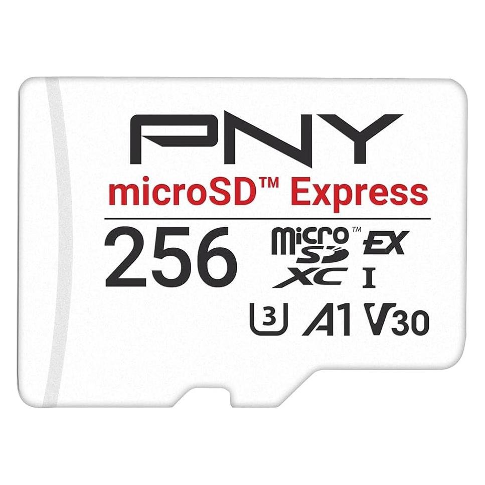 PNY 256GB Express microSD memory card P-SDU256P31880EXP-GE (256 GB, microSDXC, U3, UHS-I) (P-SDU256P31880EXP-GE)