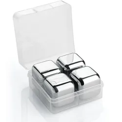 cilio Kühlwürfel 4er-Set - silber