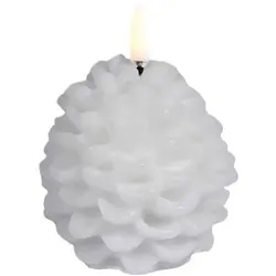 Uyuni LED Kerze Pine Cone 7cm nordic white