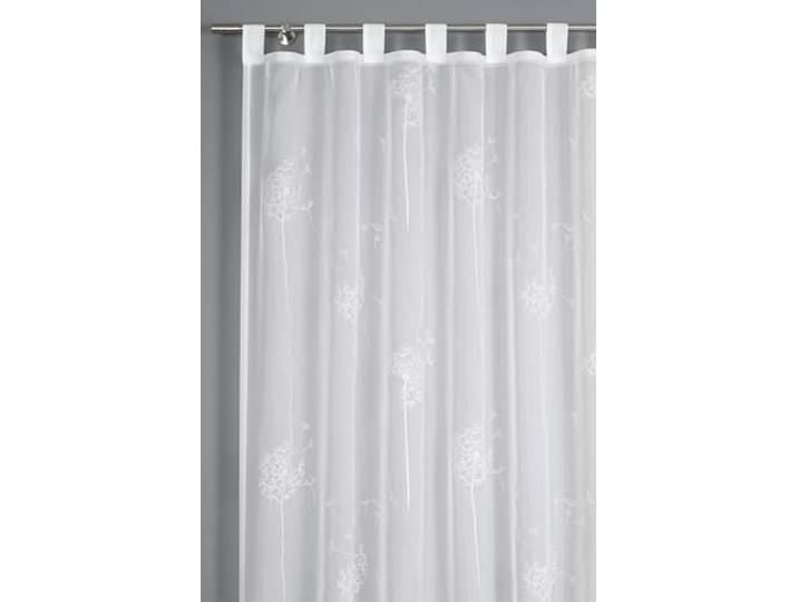 Sehlbach Fertiggardine mit Schlaufen, Voile mit Flockprint Pusteblume, Weiß, 140 x 245 cm Gardinen, Lichtdurchlässig, Einfache Dekoration, Sommerliches Flair, Harmonische Integration